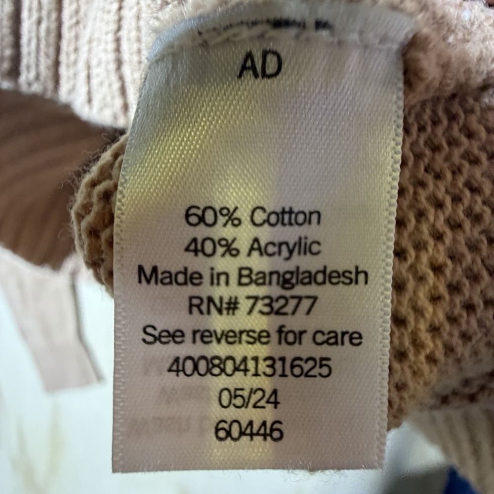 Sonoma Goods for Life Womens Beige Crewneck Knit Pullover Sweater Size Large - Picture 4 of 6